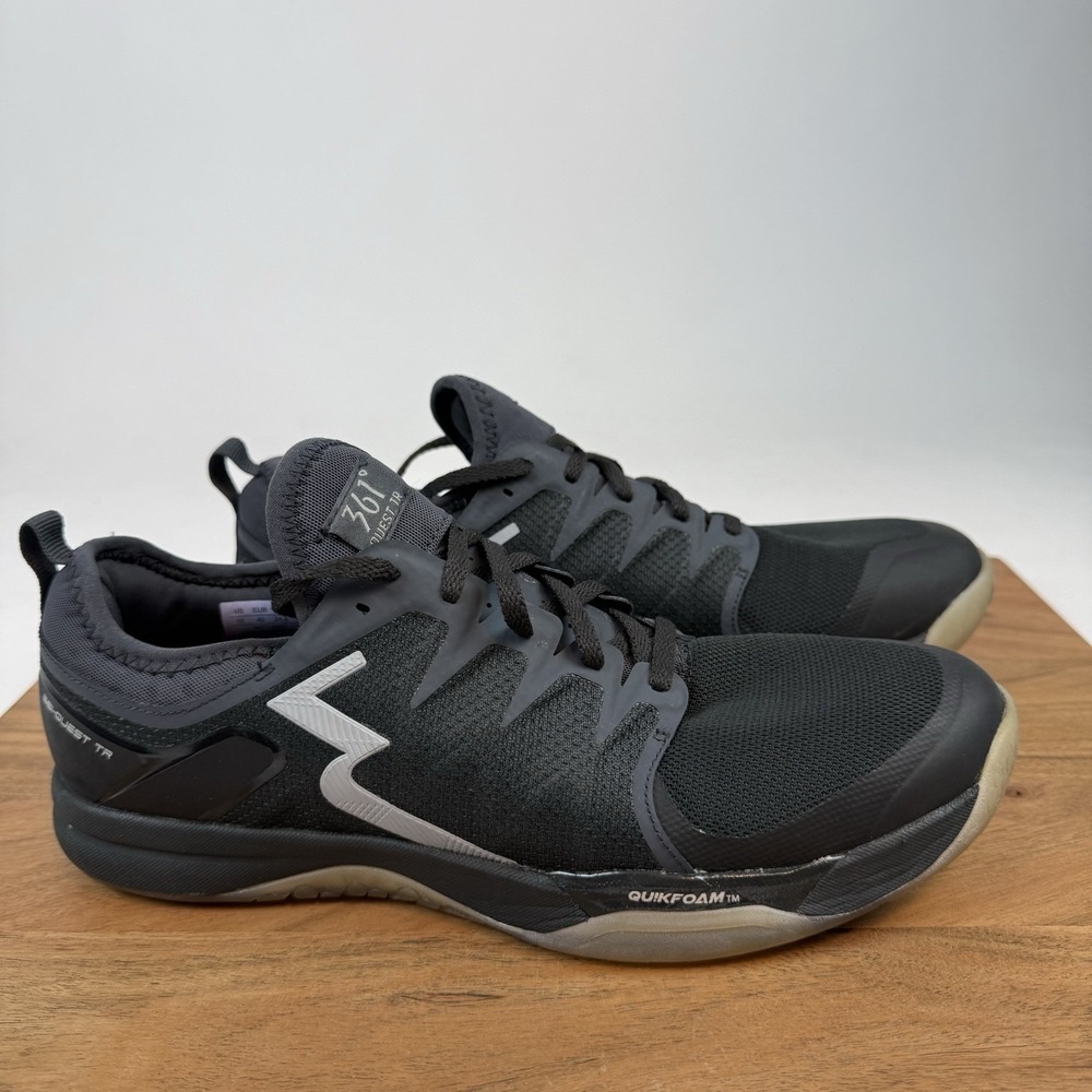 New Mens 361 Degrees Quest‎ TR Training Black Athletic Sneakers Shoes Size 10 M
